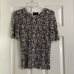 Animal Print Knit Top